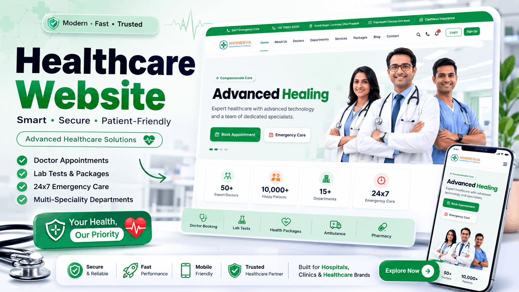 Minerva Clinic — Clinic website by NiskuTech