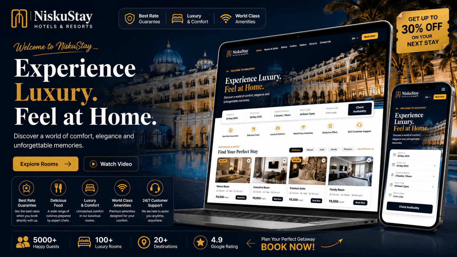 NiskuStay — Hotel website by NiskuTech