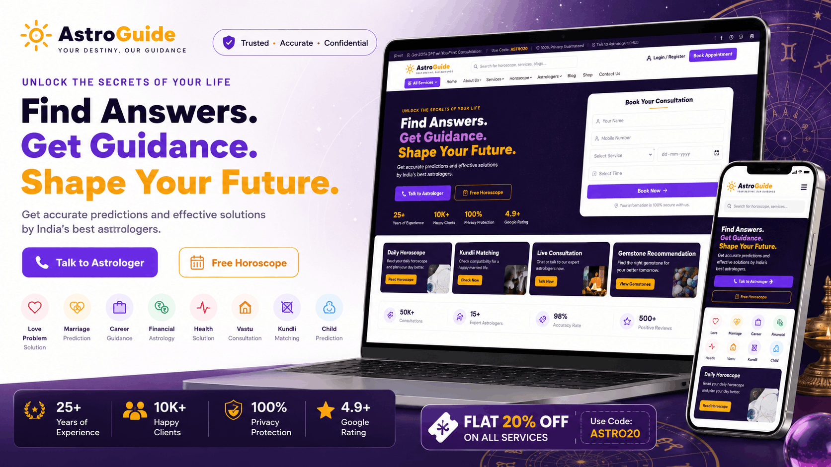 AstroGuide — Consultant website by NiskuTech
