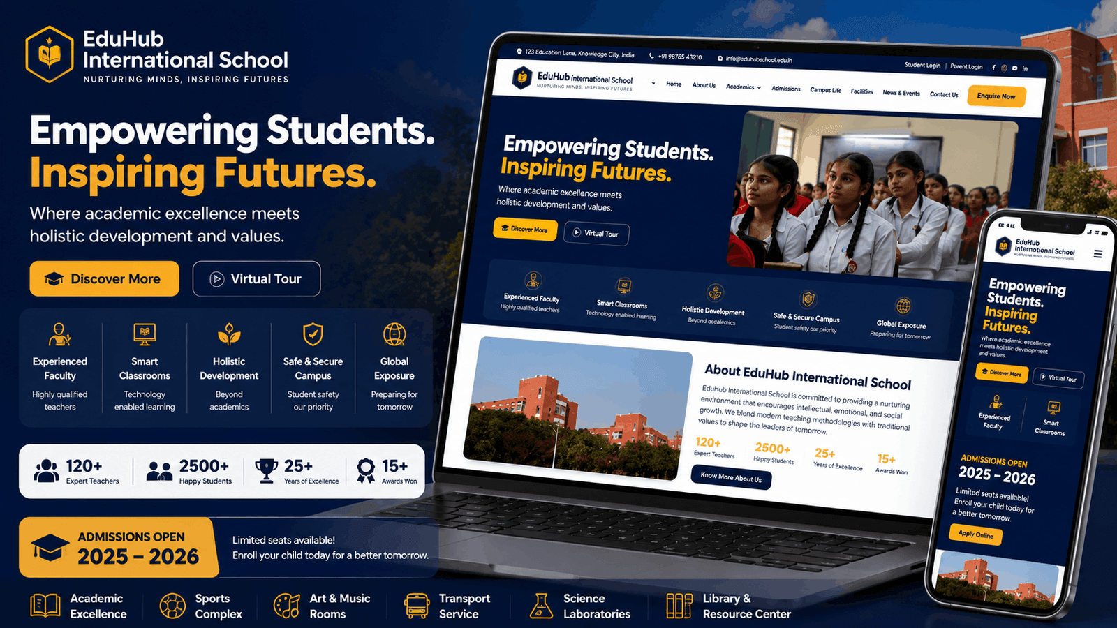 EduHub International School — Education website by NiskuTech