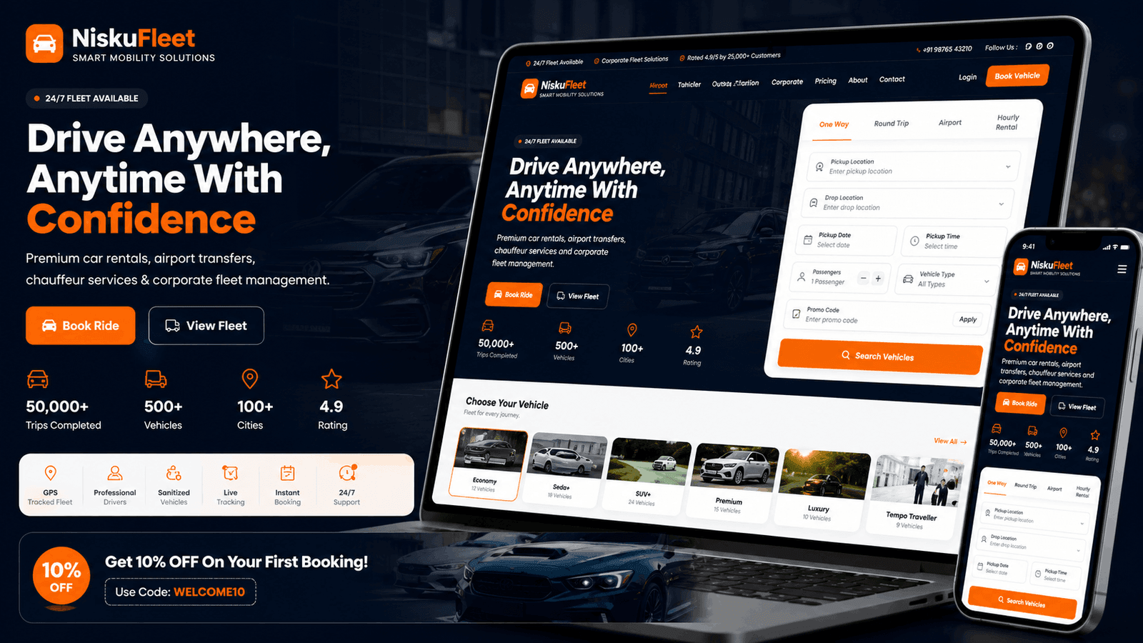 NiskuFleet — Transport website by NiskuTech
