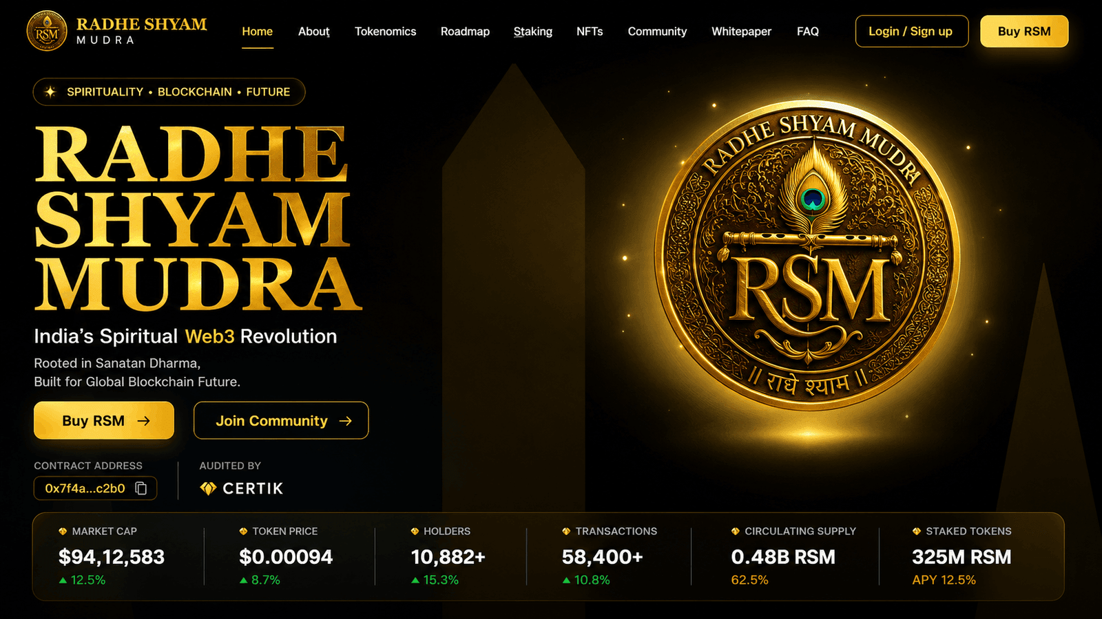 Radhe Shyam Mudra — Crypto Finance website by NiskuTech