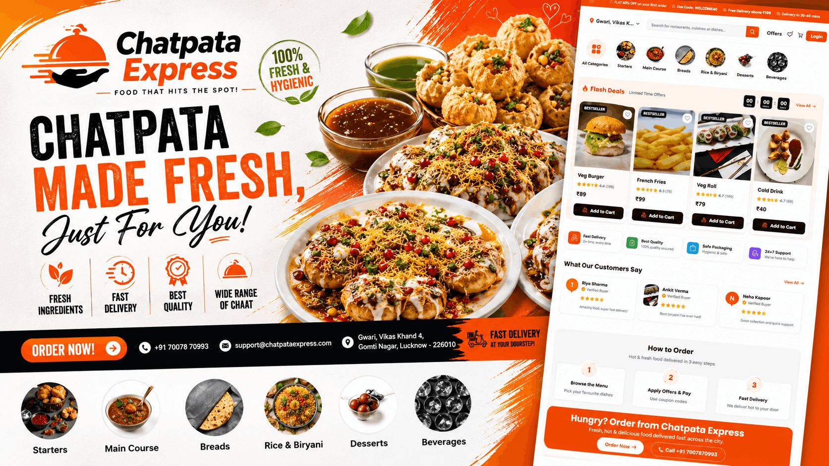 Chatpata Express — Restaurant website by NiskuTech